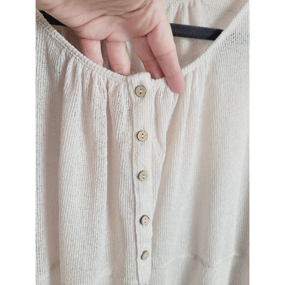 FREE PEOPLE BALLOON SLEEVE GAUZY BOHO SHIRT, SZ SMALL - Picture 3 of 9